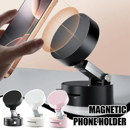 Magnetic Phone Holder – Versatile, Foldable Suction Cup Stand with Vacuum Technology for Hands-Free Convenience