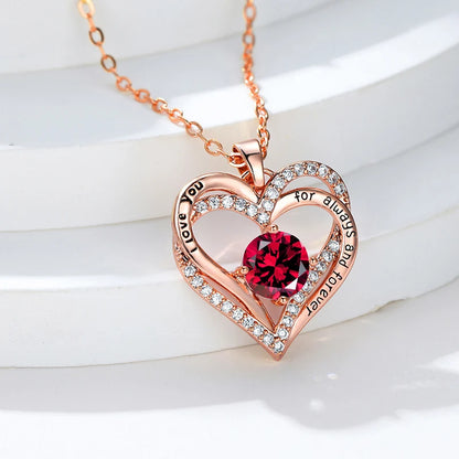 Luxury Zircon Necklace WIth Rose Flower Gift Box