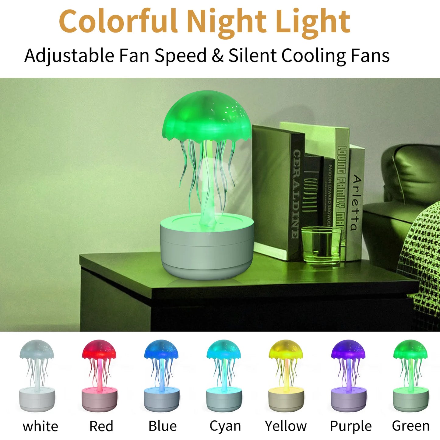 Jellyfish Night Lamp - Upgraded Bluetooth Humidifier Model