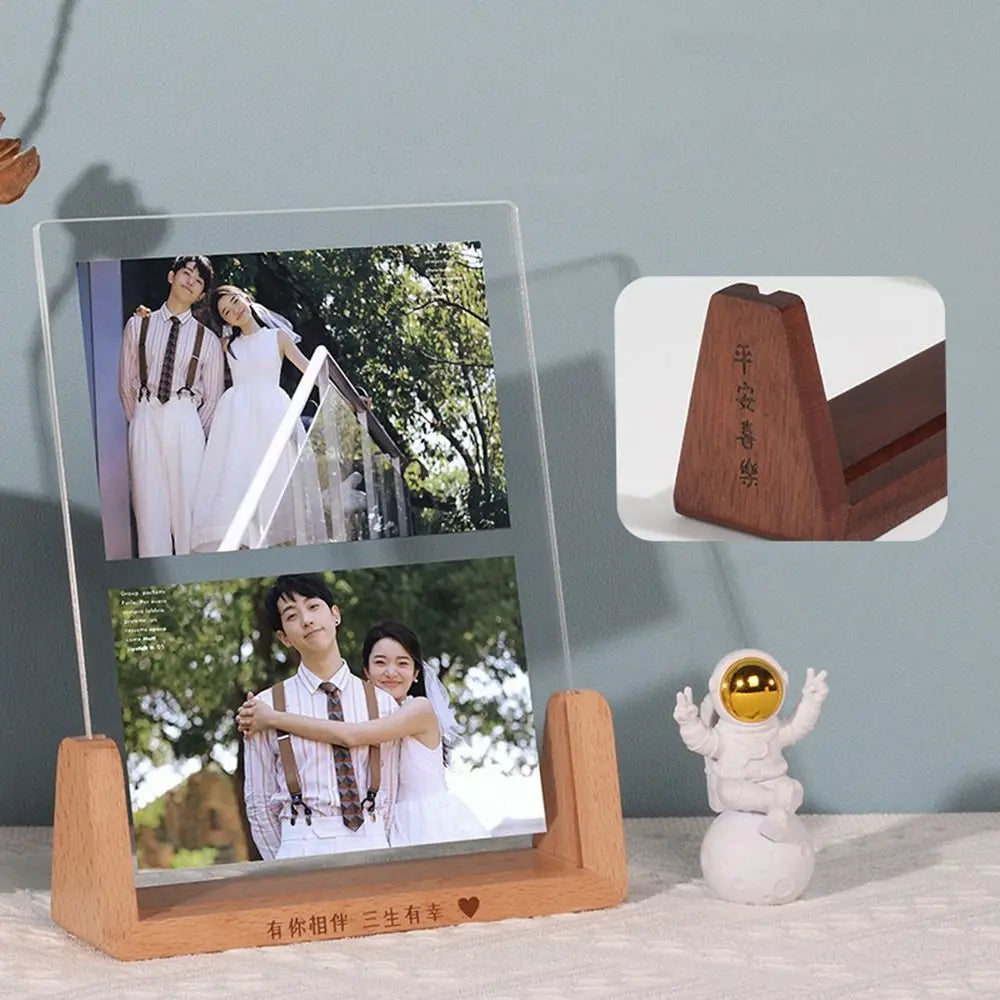 Walnut/Beech Elegant Photo Frame