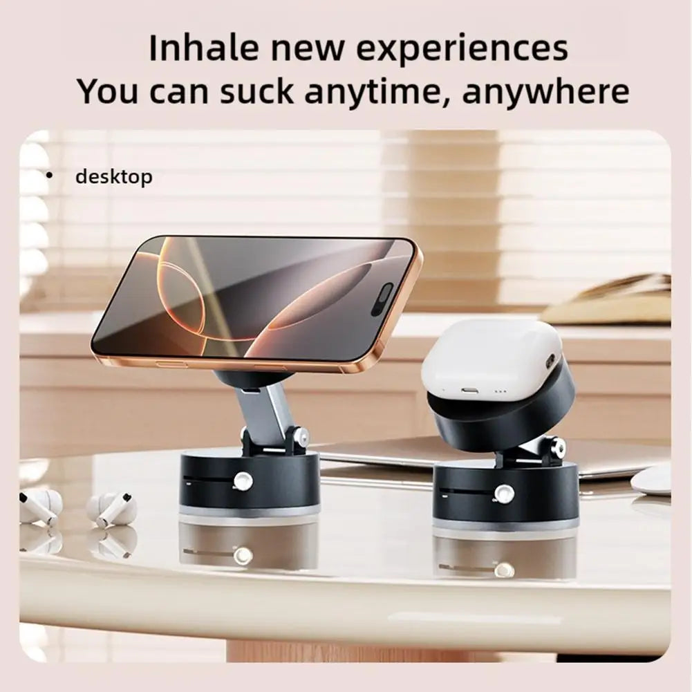 Magnetic Phone Holder – Versatile, Foldable Suction Cup Stand with Vacuum Technology for Hands-Free Convenience