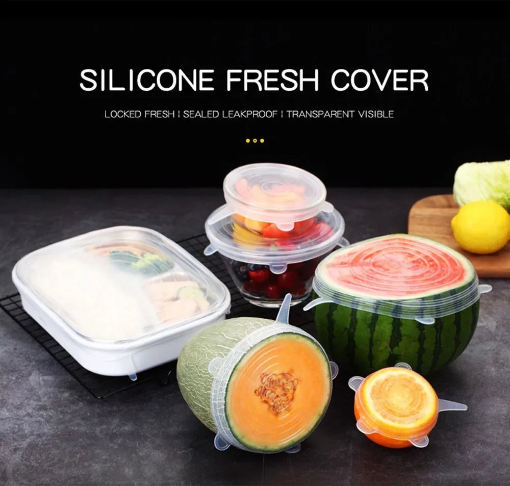 Stretchy Reusable Silicone Food Storage Lids