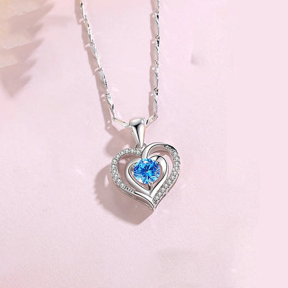 Luxury Zircon Necklace WIth Rose Flower Gift Box