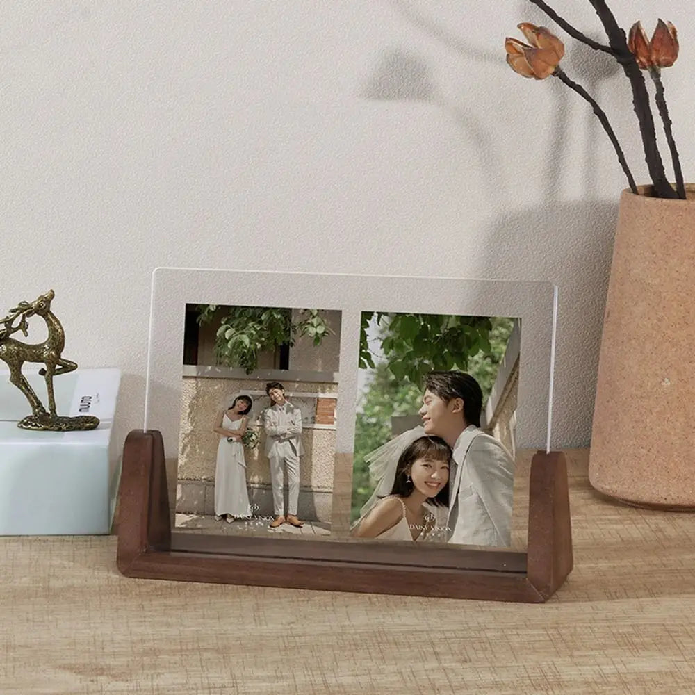 Walnut/Beech Elegant Photo Frame