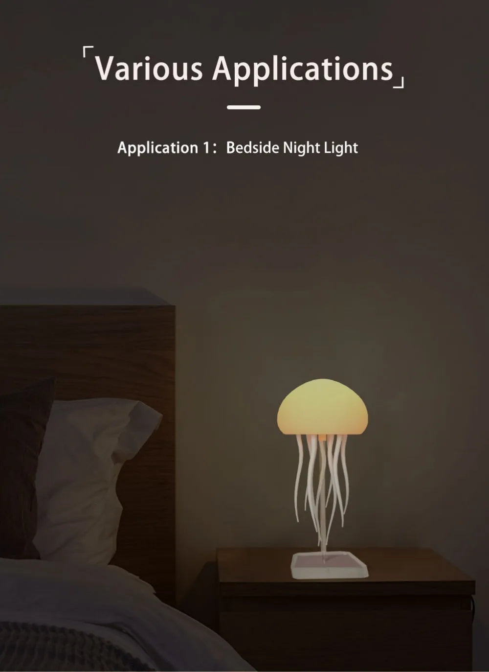 Jellyfish Night Lamp - Upgraded Bluetooth Humidifier Model