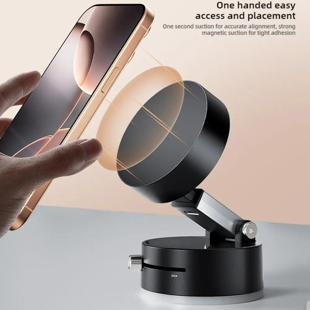 Magnetic Phone Holder – Versatile, Foldable Suction Cup Stand with Vacuum Technology for Hands-Free Convenience